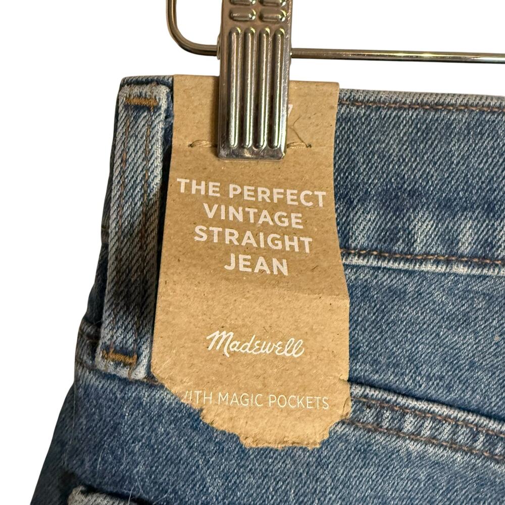 Madewell The Perfect Vintage Straight Leg Casual Denim Blue Jeans Size 27 - Picture 9 of 12